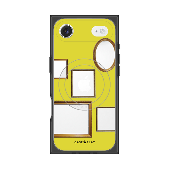 プレミアムスクエアケース with MagSafe［ Photo Frames - Yellow ］