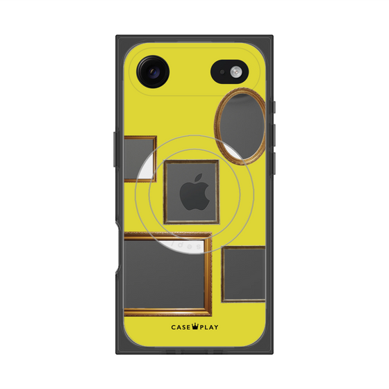 プレミアムスクエアケース with MagSafe［ Photo Frames - Yellow ］