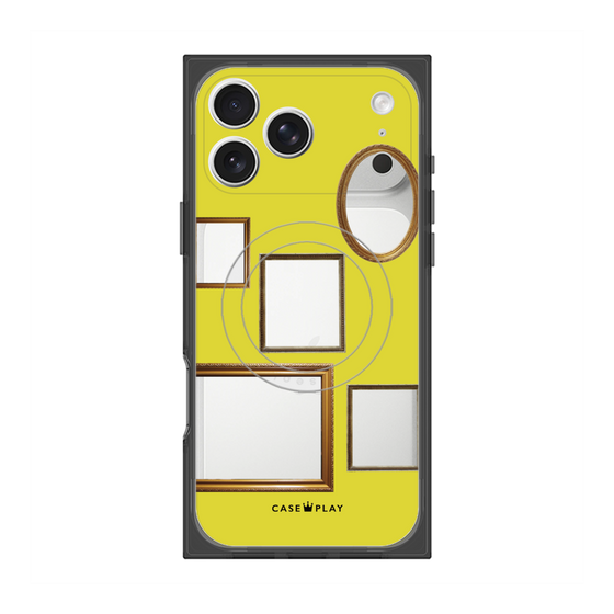 プレミアムスクエアケース with MagSafe［ Photo Frames - Yellow ］