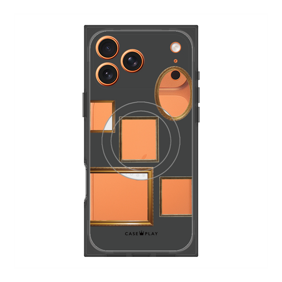 プレミアムスクエアケース with MagSafe［ Photo Frames - Gray ］