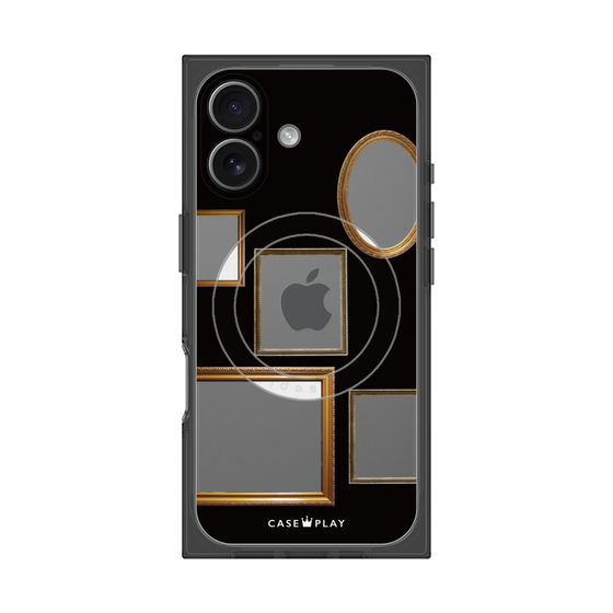 プレミアムスクエアケース with MagSafe［ Photo Frames - Black ］