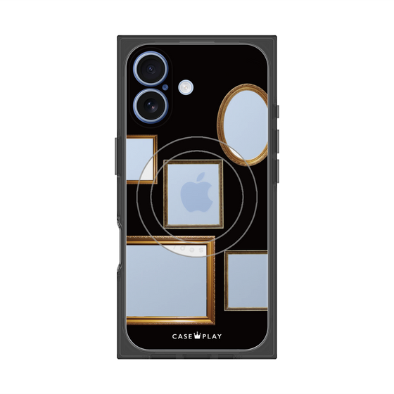 プレミアムスクエアケース with MagSafe［ Photo Frames - Black ］