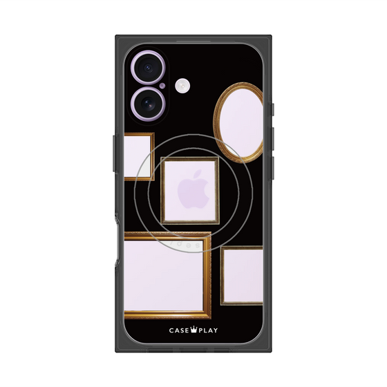 プレミアムスクエアケース with MagSafe［ Photo Frames - Black ］