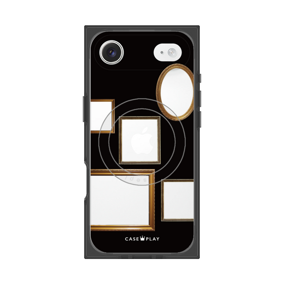プレミアムスクエアケース with MagSafe［ Photo Frames - Black ］