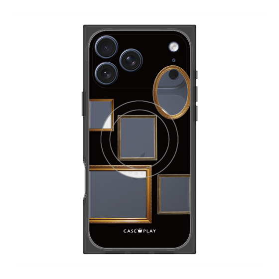 プレミアムスクエアケース with MagSafe［ Photo Frames - Black ］
