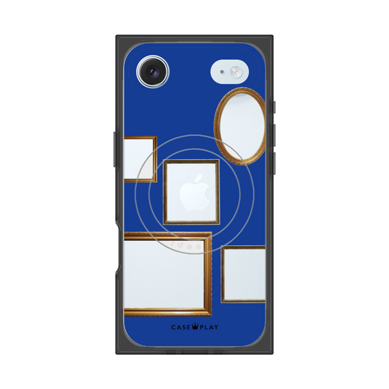プレミアムスクエアケース with MagSafe［ Photo Frames - Blue ］