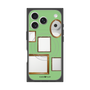 プレミアムスクエアケース with MagSafe［ Photo Frames - Light Green ］