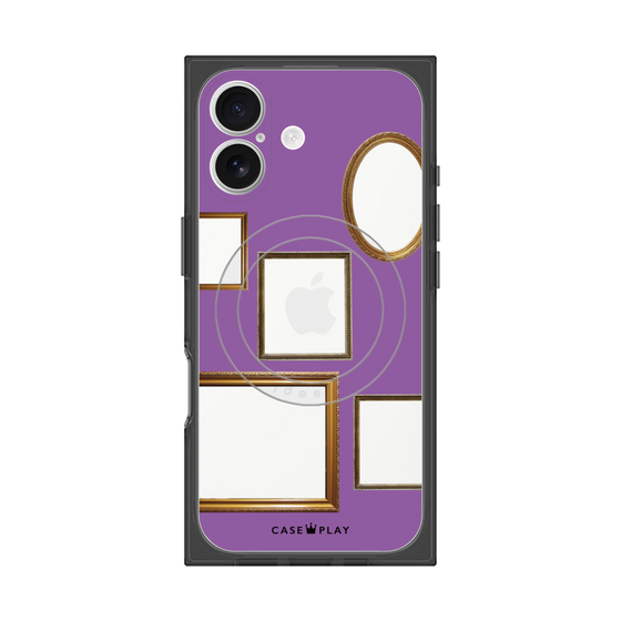 プレミアムスクエアケース with MagSafe［ Photo Frames - Purple ］