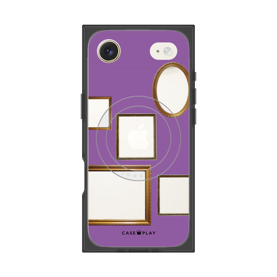 プレミアムスクエアケース with MagSafe［ Photo Frames - Purple ］
