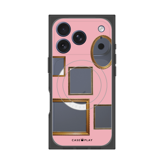 プレミアムスクエアケース with MagSafe［ Photo Frames - Pink ］