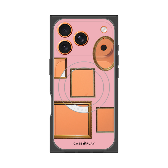 プレミアムスクエアケース with MagSafe［ Photo Frames - Pink ］