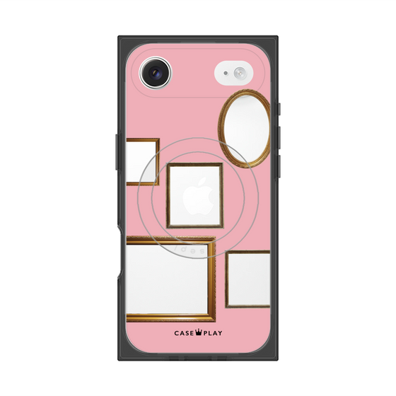 プレミアムスクエアケース with MagSafe［ Photo Frames - Pink ］