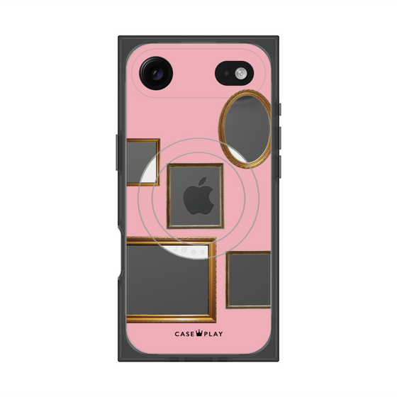 プレミアムスクエアケース with MagSafe［ Photo Frames - Pink ］