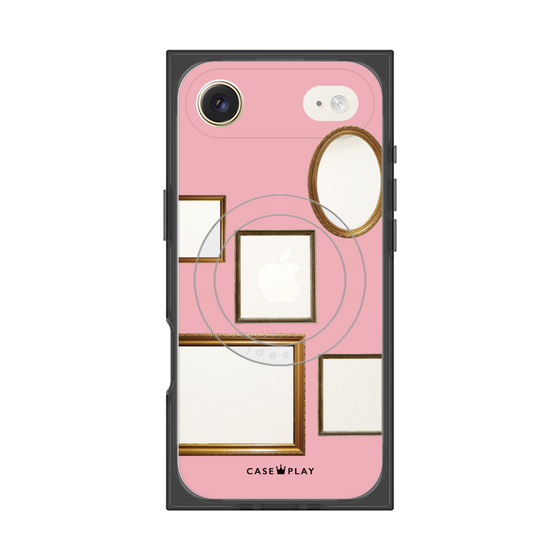 プレミアムスクエアケース with MagSafe［ Photo Frames - Pink ］