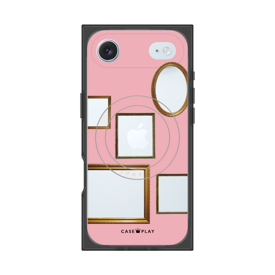プレミアムスクエアケース with MagSafe［ Photo Frames - Pink ］