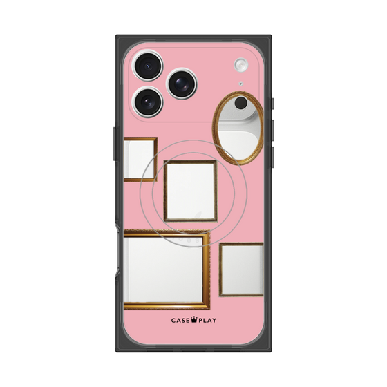 プレミアムスクエアケース with MagSafe［ Photo Frames - Pink ］