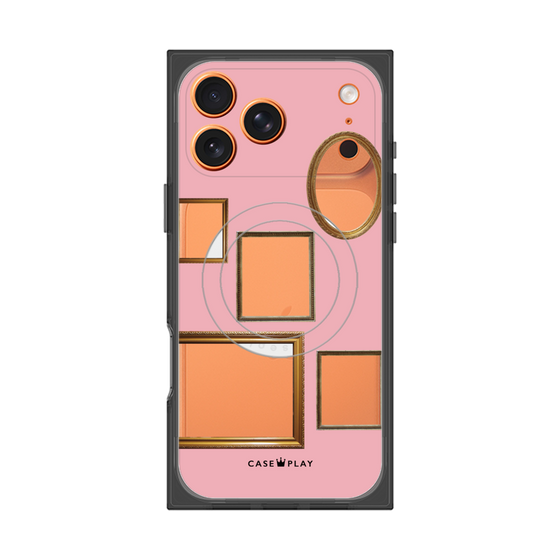 プレミアムスクエアケース with MagSafe［ Photo Frames - Pink ］