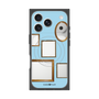 プレミアムスクエアケース with MagSafe［ Photo Frames - Light Blue ］