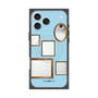プレミアムスクエアケース with MagSafe［ Photo Frames - Light Blue ］