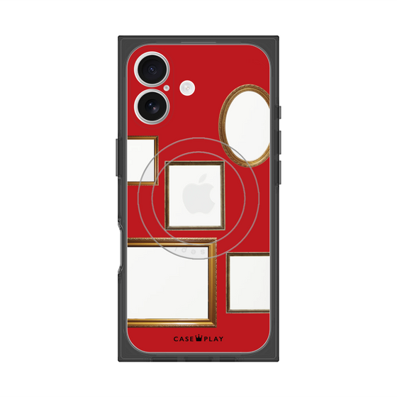 プレミアムスクエアケース with MagSafe［ Photo Frames - Red ］