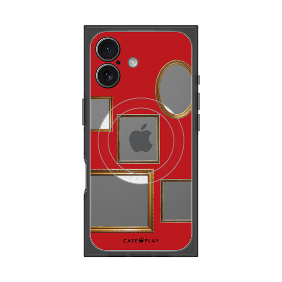 プレミアムスクエアケース with MagSafe［ Photo Frames - Red ］