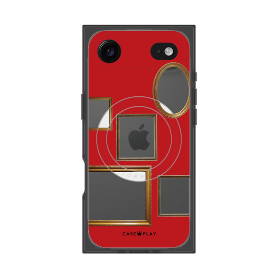 プレミアムスクエアケース with MagSafe［ Photo Frames - Red ］