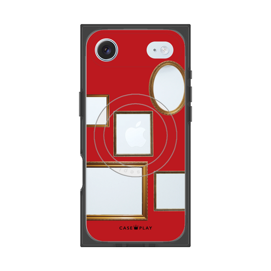 プレミアムスクエアケース with MagSafe［ Photo Frames - Red ］