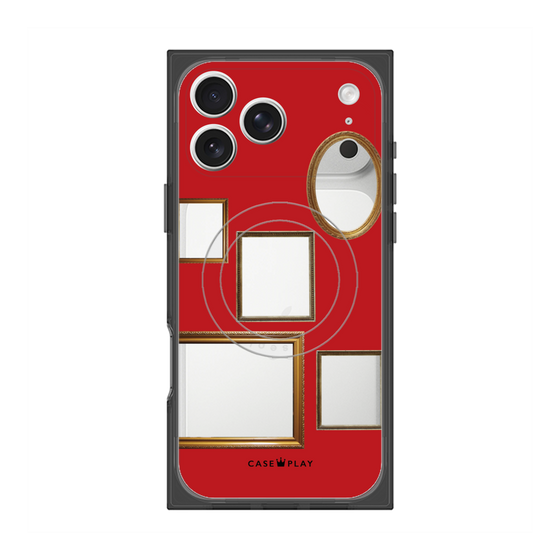 プレミアムスクエアケース with MagSafe［ Photo Frames - Red ］