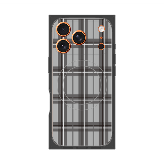 プレミアムスクエアケース with MagSafe［ Tartan Check - Gray ］