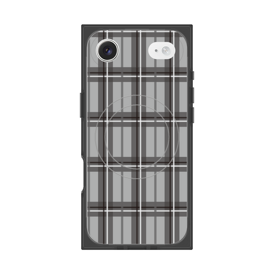 プレミアムスクエアケース with MagSafe［ Tartan Check - Gray ］