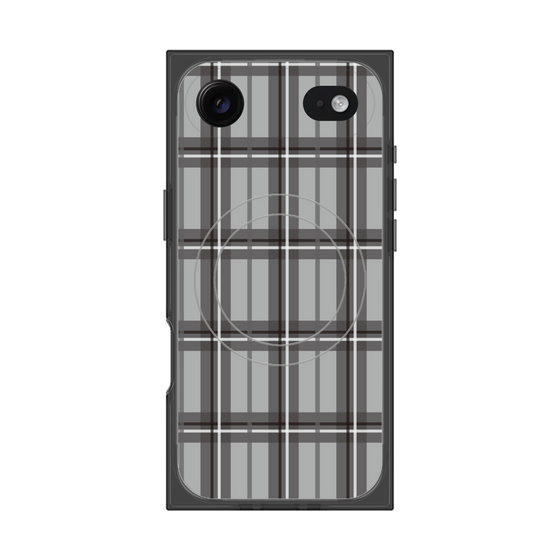 プレミアムスクエアケース with MagSafe［ Tartan Check - Gray ］