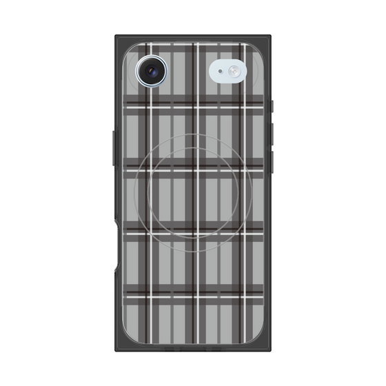 プレミアムスクエアケース with MagSafe［ Tartan Check - Gray ］