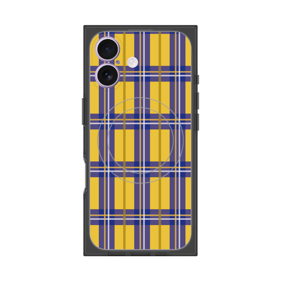 プレミアムスクエアケース with MagSafe［ Tartan Check - Yellow ］