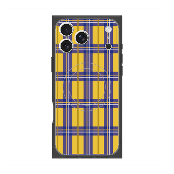 プレミアムスクエアケース with MagSafe［ Tartan Check - Yellow ］