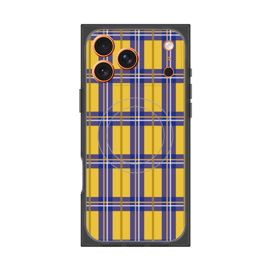 プレミアムスクエアケース with MagSafe［ Tartan Check - Yellow ］
