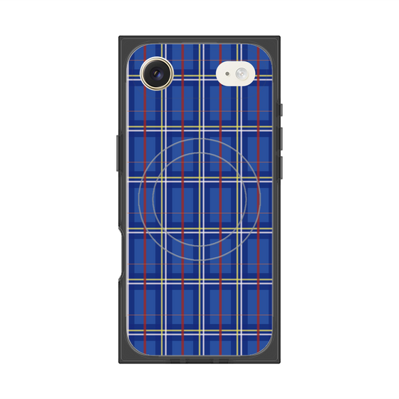 プレミアムスクエアケース with MagSafe［ Tartan Check - Blue ］