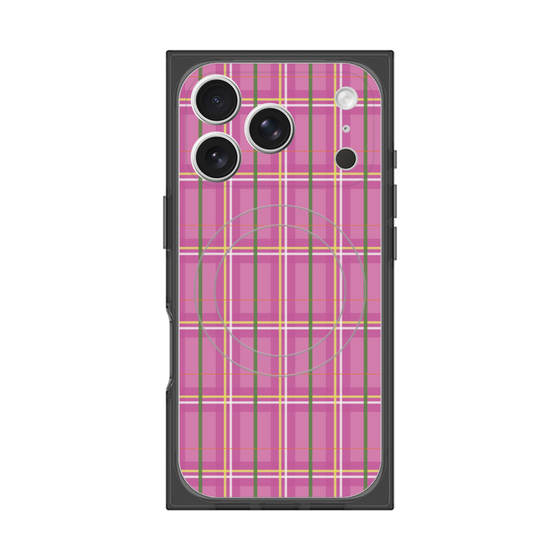 プレミアムスクエアケース with MagSafe［ Tartan Check - Pink ］
