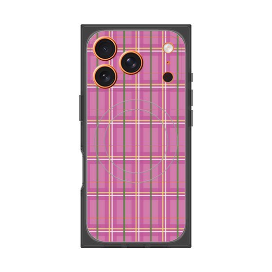 プレミアムスクエアケース with MagSafe［ Tartan Check - Pink ］