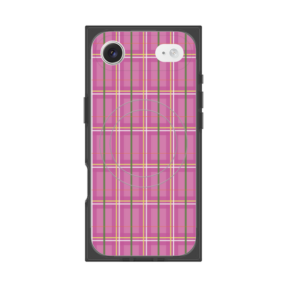 プレミアムスクエアケース with MagSafe［ Tartan Check - Pink ］