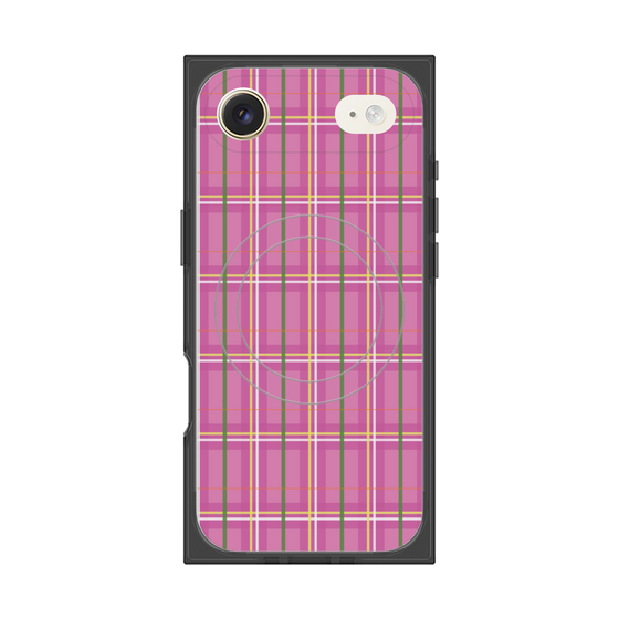 プレミアムスクエアケース with MagSafe［ Tartan Check - Pink ］