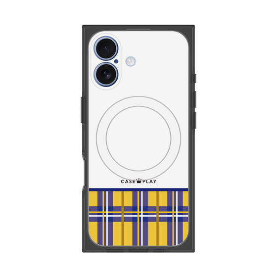 プレミアムスクエアケース with MagSafe［ CASEPLAY Tartan Check - Yellow ］