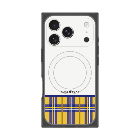 プレミアムスクエアケース with MagSafe［ CASEPLAY Tartan Check - Yellow ］