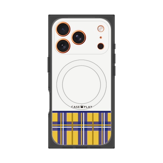 プレミアムスクエアケース with MagSafe［ CASEPLAY Tartan Check - Yellow ］
