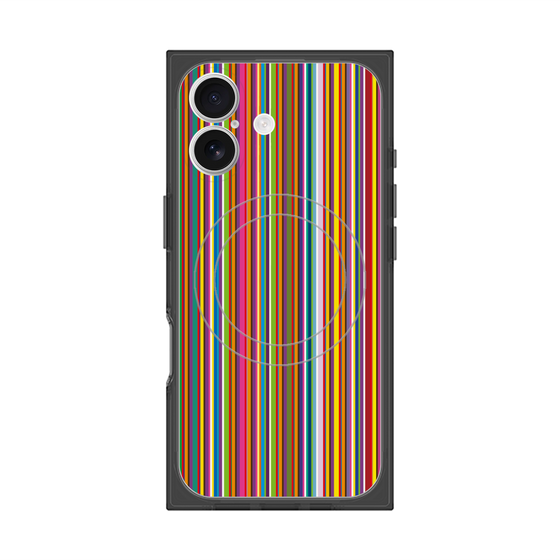 プレミアムスクエアケース with MagSafe［ Colorful Stripe ］