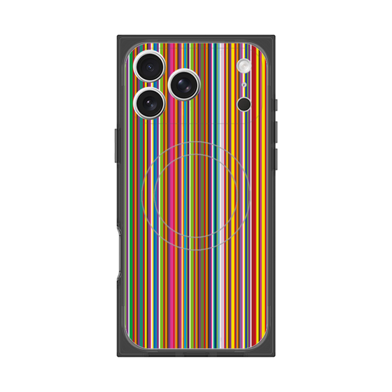 プレミアムスクエアケース with MagSafe［ Colorful Stripe ］
