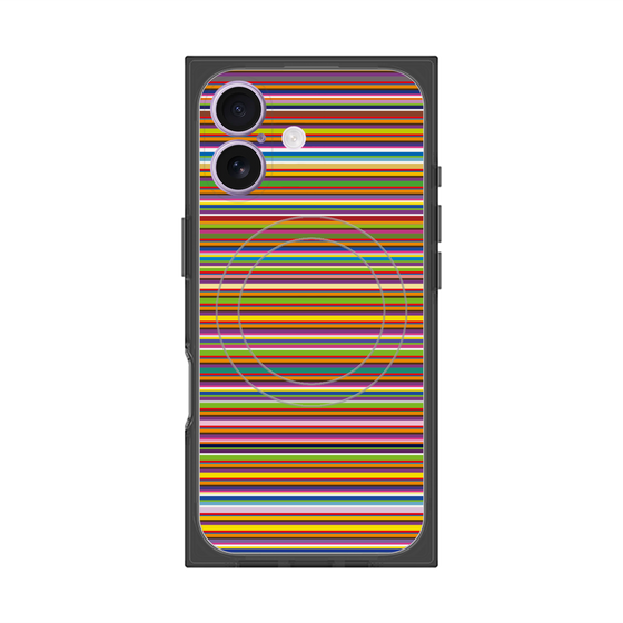 プレミアムスクエアケース with MagSafe［ Colorful Boader ］