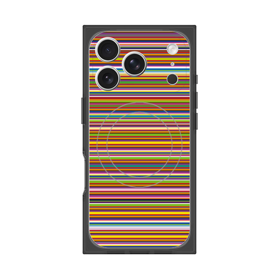 プレミアムスクエアケース with MagSafe［ Colorful Boader ］