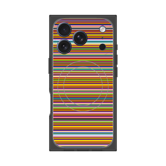 プレミアムスクエアケース with MagSafe［ Colorful Boader ］