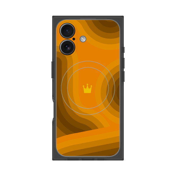 プレミアムスクエアケース with MagSafe［ CASEPLAY Winding Pattern - Orange ］