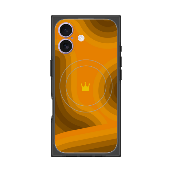 プレミアムスクエアケース with MagSafe［ CASEPLAY Winding Pattern - Orange ］